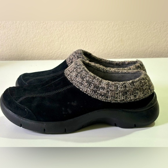 NWOT Dansko Eartha Black Suede & Knit Non Slip Comfort Mule Clog 36EU US 6 - Picture 1 of 9